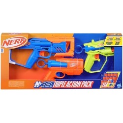 Pack Nerf N-Strike 3 blasters +12 fléchettes