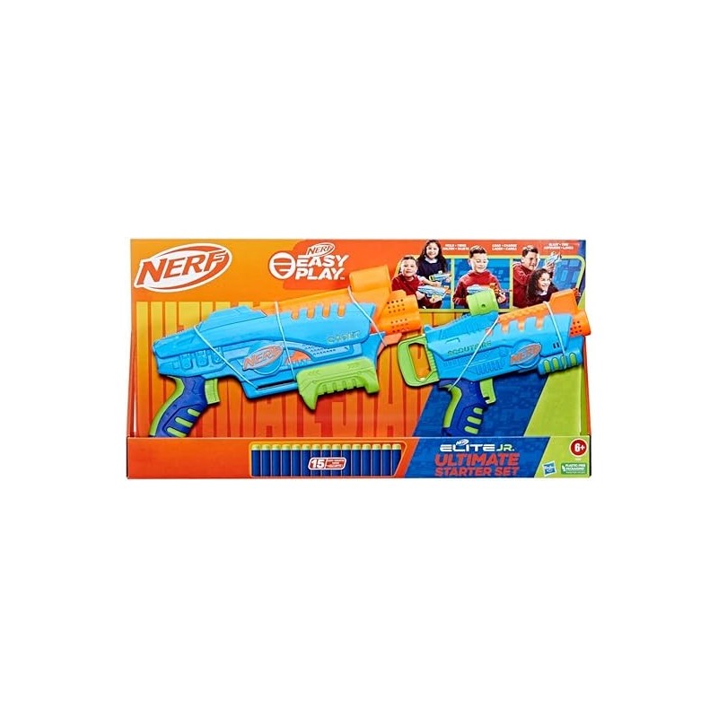 Pack Nerf Elite Jr 2 blasters +15 fléchettes