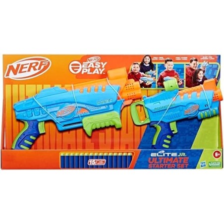 Pack Nerf Elite Jr 2 blasters +15 fléchettes