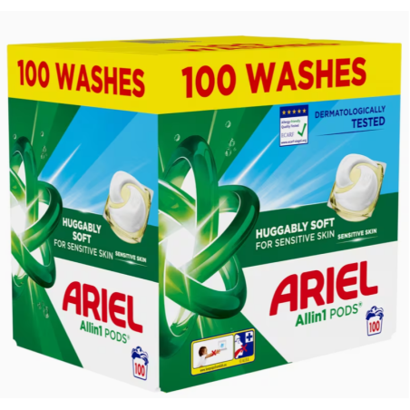 Capsules ARIEL Linge Sensible - 100 Lavages