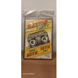 Plaque Décorative Bois Retro Party - Un Style Unique