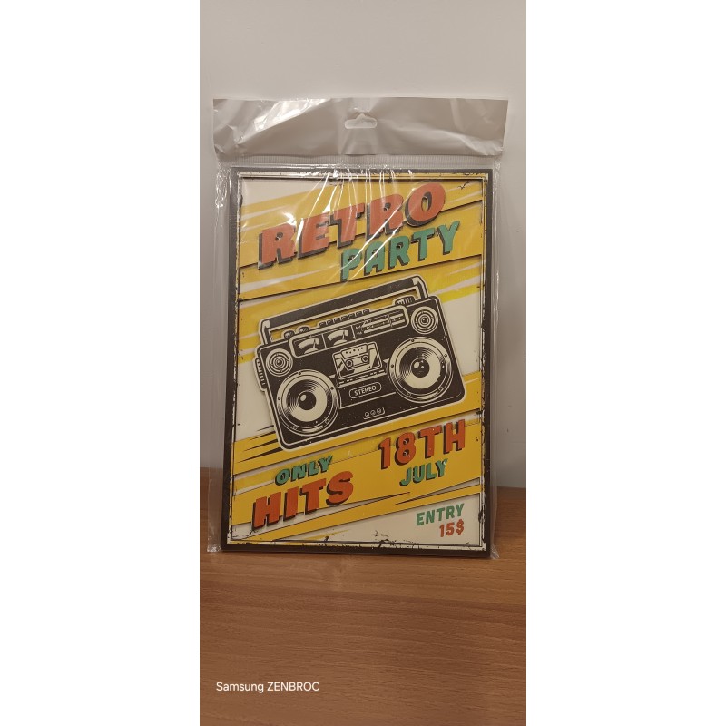 Plaque Décorative Bois Retro Party - Un Style Unique