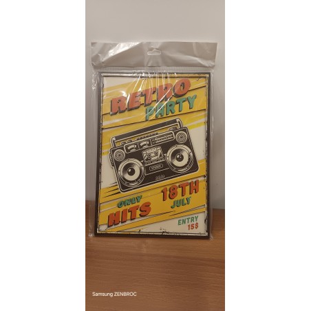 Plaque Décorative Bois Retro Party - Un Style Unique
